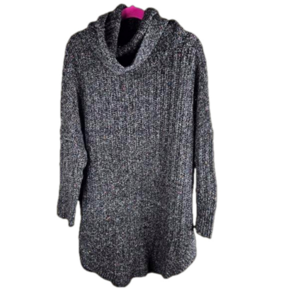Express Sweaters - Express Cowl Neck Sweater Dark Gray/Multicolor Size Small